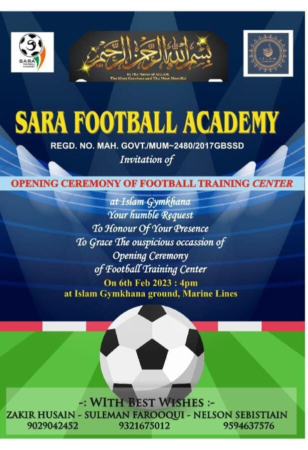 STV News | Sara Football Academy Opening Ceremony Of Football Training Center Islam Gymkhana Ground,Mumbai